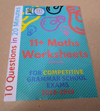 11+ Plus Maths Worksheets for Challenging Grammar Schools exams 2018/2019